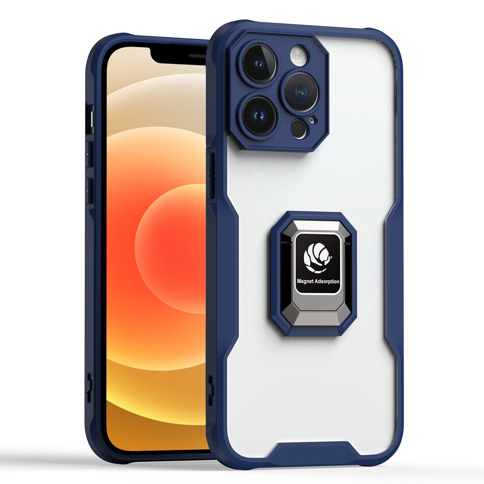 For iPhone 12 Pro 6.1 inch Anti-scratch Phone Case Ring Kickstand Shockproof Magnetic Mobile Phone Cover For iPhone 12 Pro 6.1 inch Anti-scratch Phone Case Ring Kickstand Shockproof Magnetic Mobile Phone Cover
